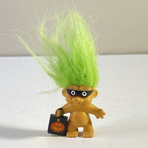 Vintage Troll Doll Halloween Pencil Topper with Green Hair